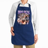 Moodeng The Famous Baby Pigmy Hippo Moodeng Funny Crew Apron