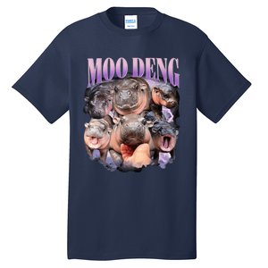 Moodeng The Famous Baby Pigmy Hippo Moodeng Funny Crew Tall T-Shirt