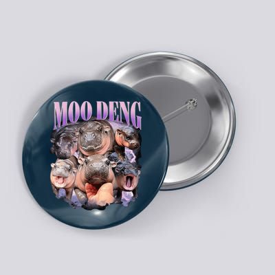 Moodeng The Famous Baby Pigmy Hippo Moodeng Funny Crew Button