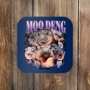 Moodeng The Famous Baby Pigmy Hippo Moodeng Funny Crew Coaster