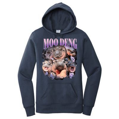 Moodeng The Famous Baby Pigmy Hippo Moodeng Funny Crew Women's Pullover Hoodie