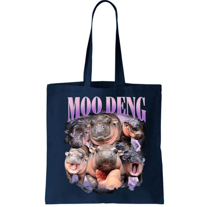 Moodeng The Famous Baby Pigmy Hippo Moodeng Funny Crew Bag