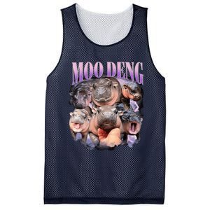 Moodeng The Famous Baby Pigmy Hippo Moodeng Funny Crew Mesh Reversible Basketball Jersey Tank