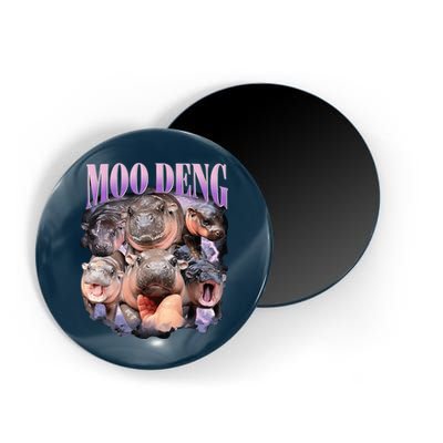 Moodeng The Famous Baby Pigmy Hippo Moodeng Funny Crew Magnet
