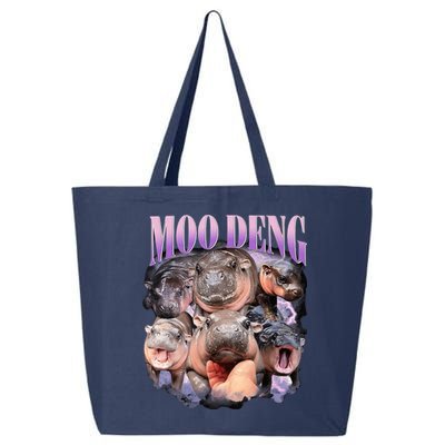 Moodeng The Famous Baby Pigmy Hippo Moodeng Funny Crew 25L Jumbo Tote