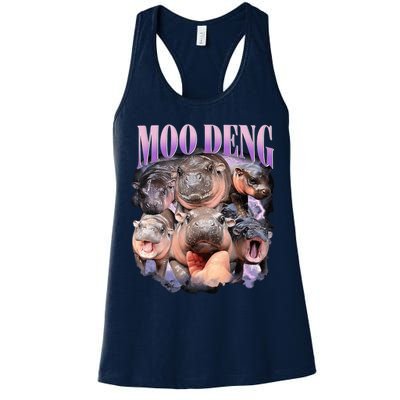 Moodeng The Famous Baby Pigmy Hippo Moodeng Funny Crew Womens Tank Top