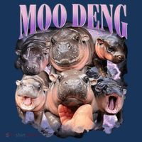 Moodeng The Famous Baby Pigmy Hippo Moodeng Funny Crew Womens Tank Top