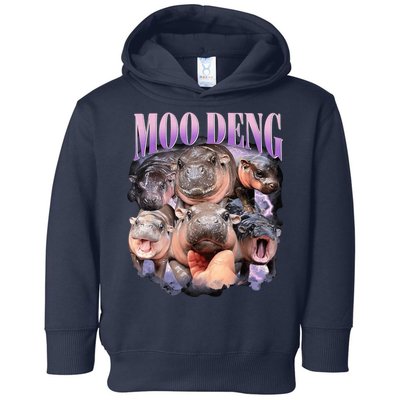 Moodeng The Famous Baby Pigmy Hippo Moodeng Funny Crew Toddler Hoodie