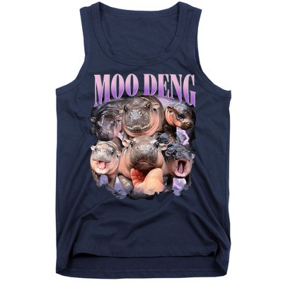 Moodeng The Famous Baby Pigmy Hippo Moodeng Funny Crew Tank Top