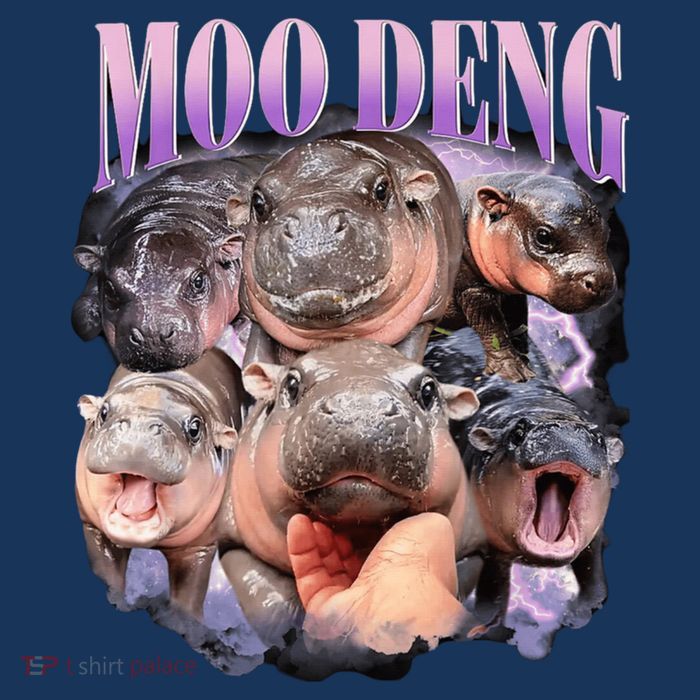 Moodeng The Famous Baby Pigmy Hippo Moodeng Funny Crew Tank Top