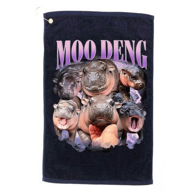 Moodeng The Famous Baby Pigmy Hippo Moodeng Funny Crew Golf Towel
