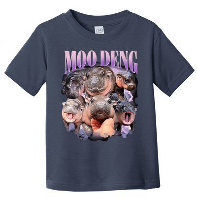 Moodeng The Famous Baby Pigmy Hippo Moodeng Funny Crew Toddler T-Shirt