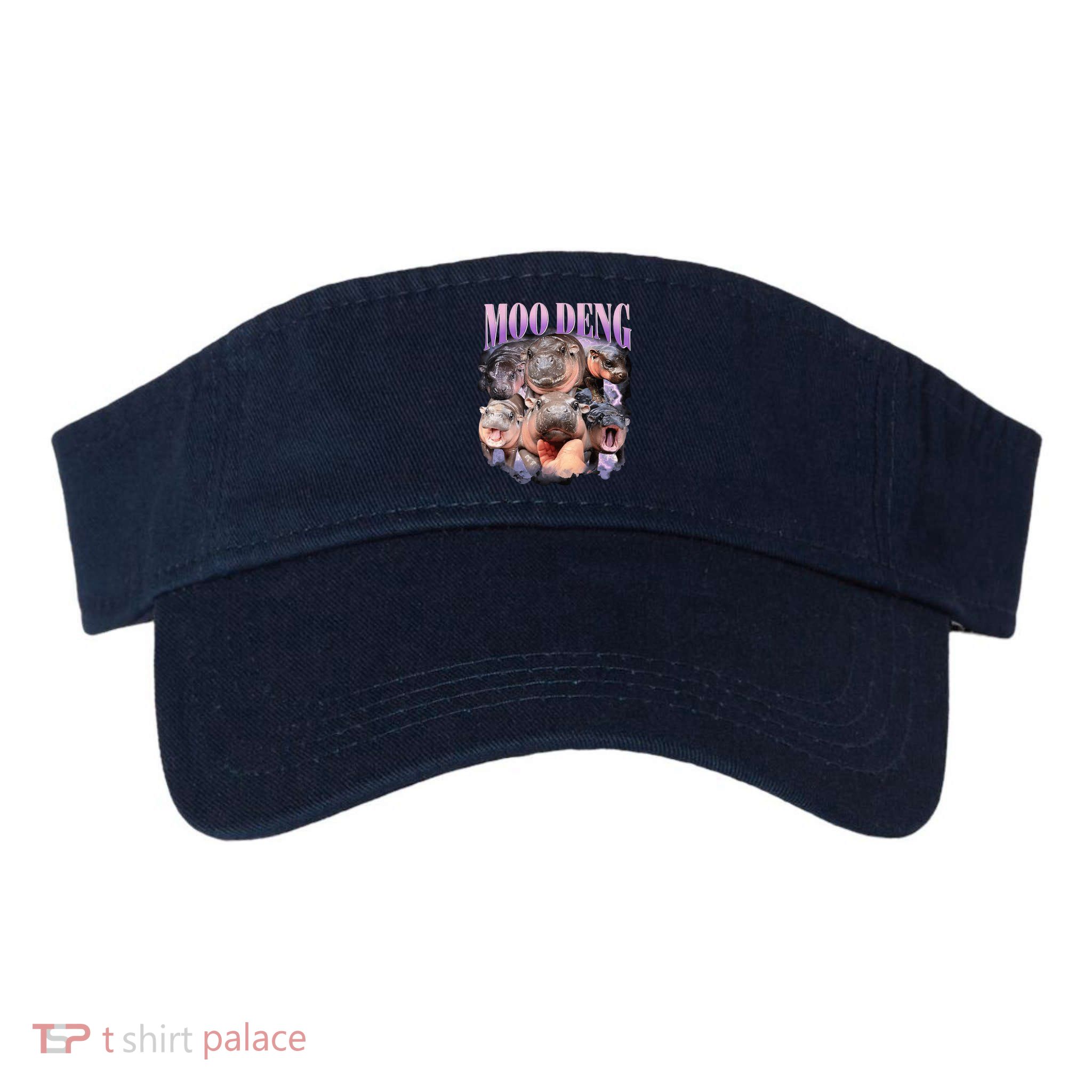 Moodeng The Famous Baby Pigmy Hippo Moodeng Funny Crew Visor