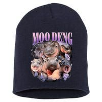 Moodeng The Famous Baby Pigmy Hippo Moodeng Funny Crew Short Acrylic Beanie