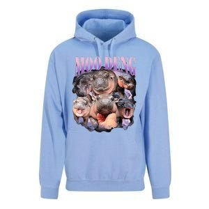 Moodeng The Famous Baby Pigmy Hippo Moodeng Funny Crew Unisex Surf Hoodie