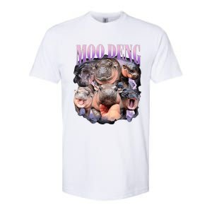 Moodeng The Famous Baby Pigmy Hippo Moodeng Funny Crew Softstyle CVC T-Shirt