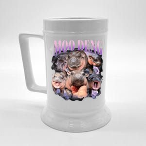 Moodeng The Famous Baby Pigmy Hippo Moodeng Funny Crew Beer Stein