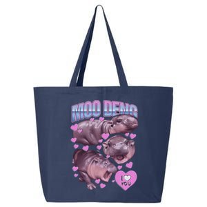 Moodeng The Famous Baby Pigmy Hippo Moodeng Meme Emotional Face 25L Jumbo Tote