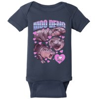 Moodeng The Famous Baby Pigmy Hippo Moodeng Meme Emotional Face Baby Bodysuit