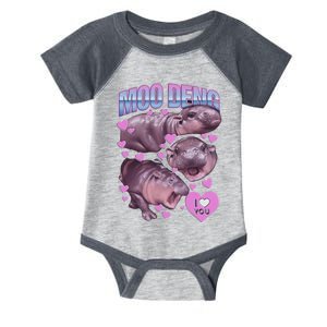 Moodeng The Famous Baby Pigmy Hippo Moodeng Meme Emotional Face Infant Baby Jersey Bodysuit