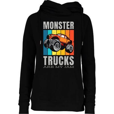 Monster Truck Fan Womens Funnel Neck Pullover Hood