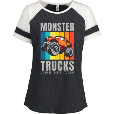 Monster Truck Fan Enza Ladies Jersey Colorblock Tee