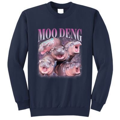 Moodeng The Famous Baby Pigmy Hippo Moodeng 5 Faces Emotional Meme Sweatshirt