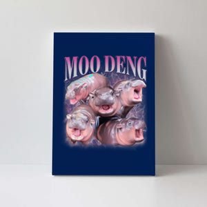 Moodeng The Famous Baby Pigmy Hippo Moodeng 5 Faces Emotional Meme Canvas