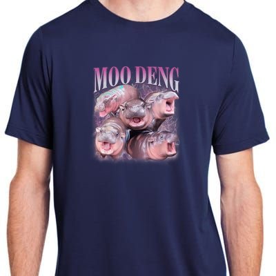 Moodeng The Famous Baby Pigmy Hippo Moodeng 5 Faces Emotional Meme Adult ChromaSoft Performance T-Shirt