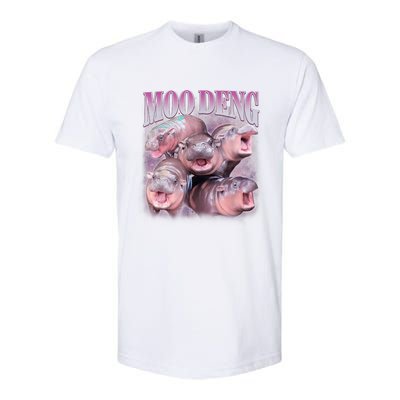 Moodeng The Famous Baby Pigmy Hippo Moodeng 5 Faces Emotional Meme Softstyle CVC T-Shirt