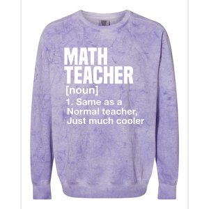 Math Teacher Funny Definition First Day Of School Teachers Meaningful Gift Colorblast Crewneck Sweatshirt