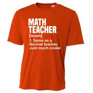 Math Teacher Funny Definition First Day Of School Teachers Meaningful Gift Cooling Performance Crew T-Shirt