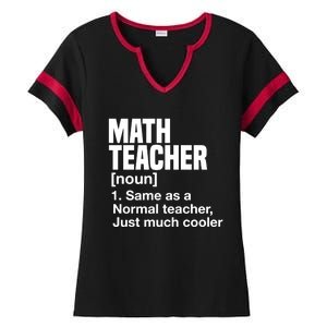 Math Teacher Funny Definition First Day Of School Teachers Meaningful Gift Ladies Halftime Notch Neck Tee