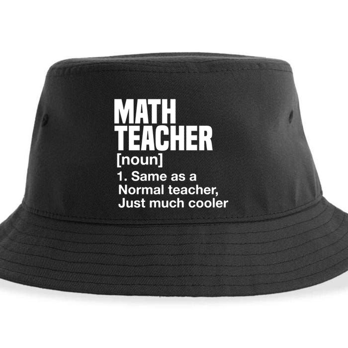 Math Teacher Funny Definition First Day Of School Teachers Meaningful Gift Sustainable Bucket Hat