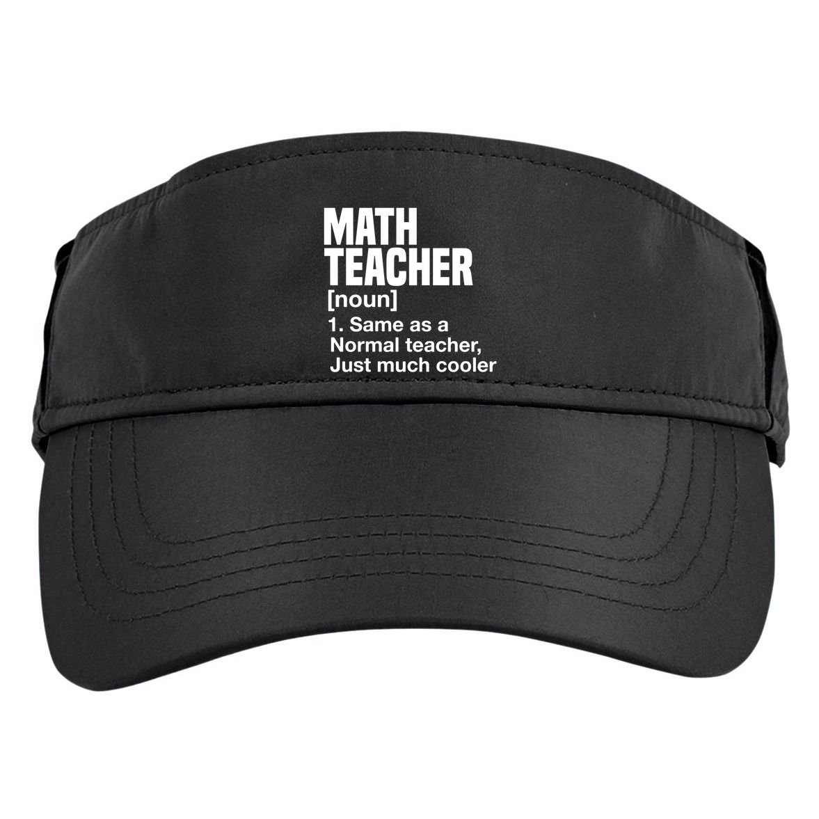 Math Teacher Funny Definition First Day Of School Teachers Meaningful Gift Adult Drive Performance Visor