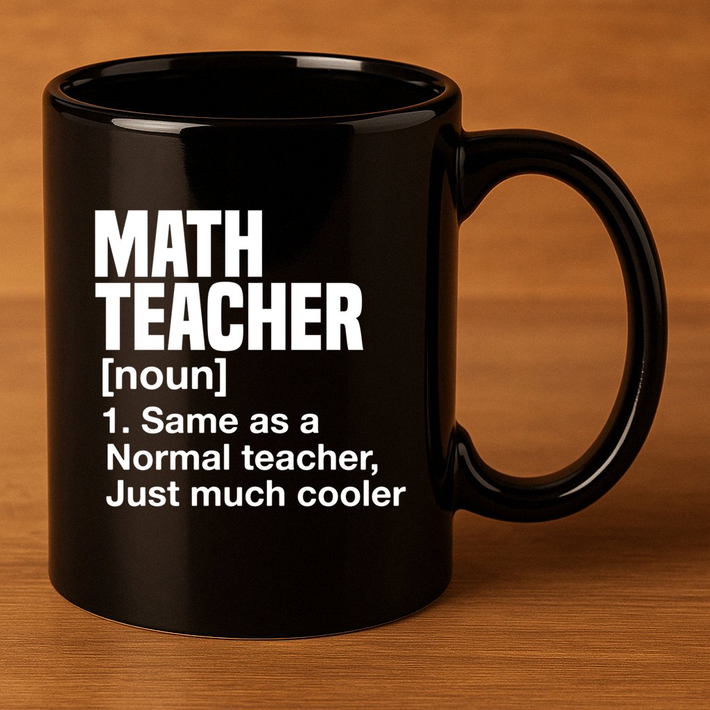 Math Teacher Funny Definition First Day Of School Teachers Meaningful Gift 11oz C Handle Ceramic Mug