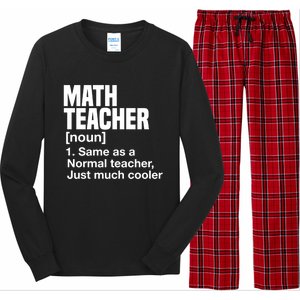 Math Teacher Funny Definition First Day Of School Teachers Meaningful Gift Long Sleeve Pajama Set