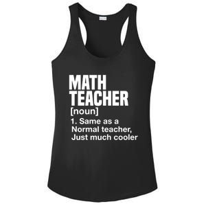 Math Teacher Funny Definition First Day Of School Teachers Meaningful Gift Ladies PosiCharge Competitor Racerback Tank