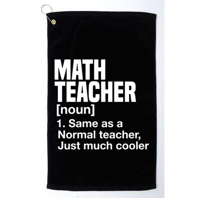 Math Teacher Funny Definition First Day Of School Teachers Meaningful Gift Golf Towel