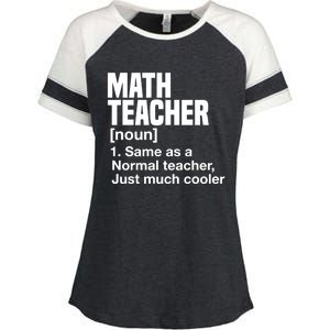 Math Teacher Funny Definition First Day Of School Teachers Meaningful Gift Enza Ladies Jersey Colorblock Tee