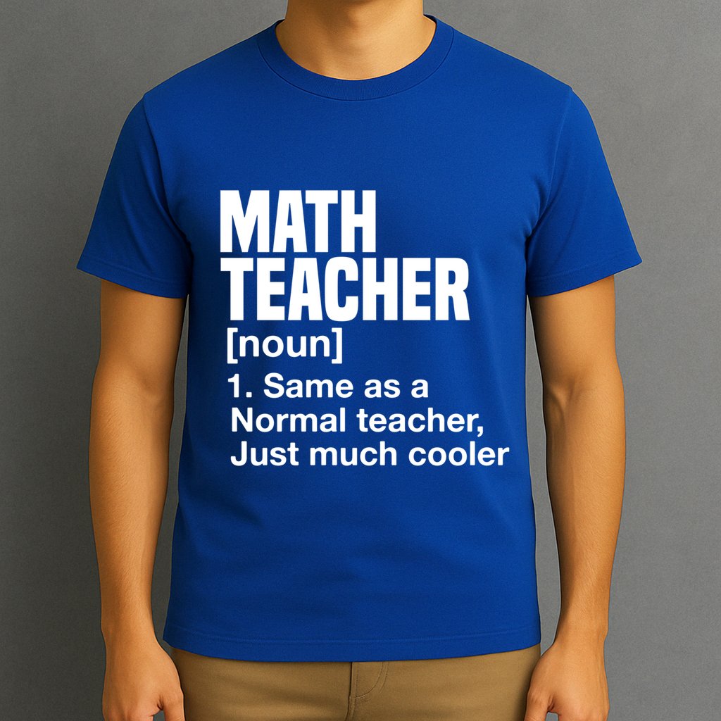 Math Teacher Funny Definition First Day Of School Teachers Meaningful Gift T-Shirt