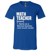 Math Teacher Funny Definition First Day Of School Teachers Meaningful Gift V-Neck T-Shirt