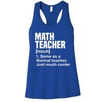 Math Teacher Funny Definition First Day Of School Teachers Meaningful Gift Women's Racerback Tank