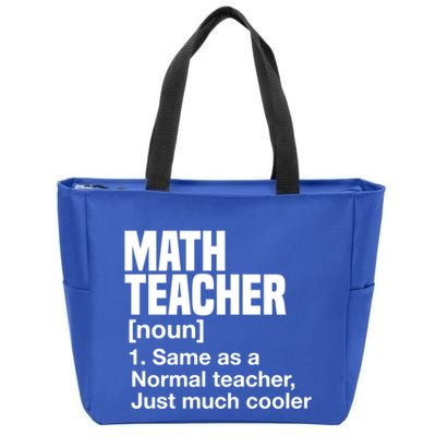 Math Teacher Funny Definition First Day Of School Teachers Meaningful Gift Zip Tote Bag