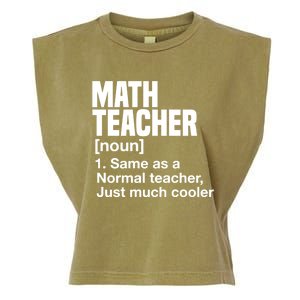 Math Teacher Funny Definition First Day Of School Teachers Meaningful Gift Garment-Dyed Women's Muscle Tee