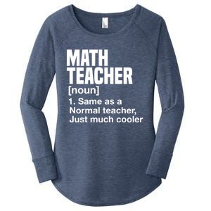 Math Teacher Funny Definition First Day Of School Teachers Meaningful Gift Women's Perfect Tri Tunic Long Sleeve Shirt