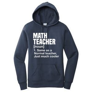 Math Teacher Funny Definition First Day Of School Teachers Meaningful Gift Women's Pullover Hoodie