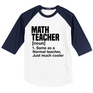 Math Teacher Funny Definition First Day Of School Teachers Meaningful Gift Baseball Sleeve Shirt