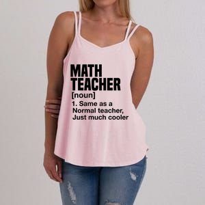 Math Teacher Funny Definition First Day Of School Teachers Meaningful Gift Women's Strappy Tank