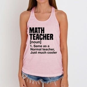 Math Teacher Funny Definition First Day Of School Teachers Meaningful Gift Women's Knotted Racerback Tank